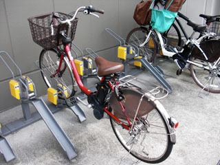 自転車用電磁ロックラック